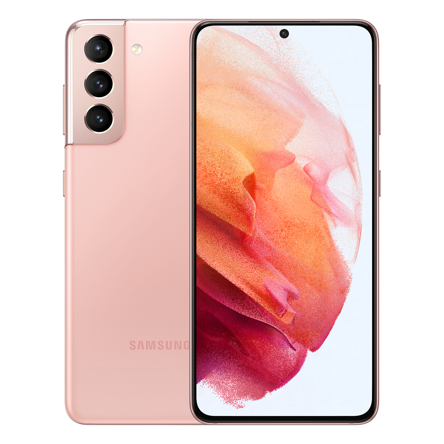 Samsung S21 pink front back