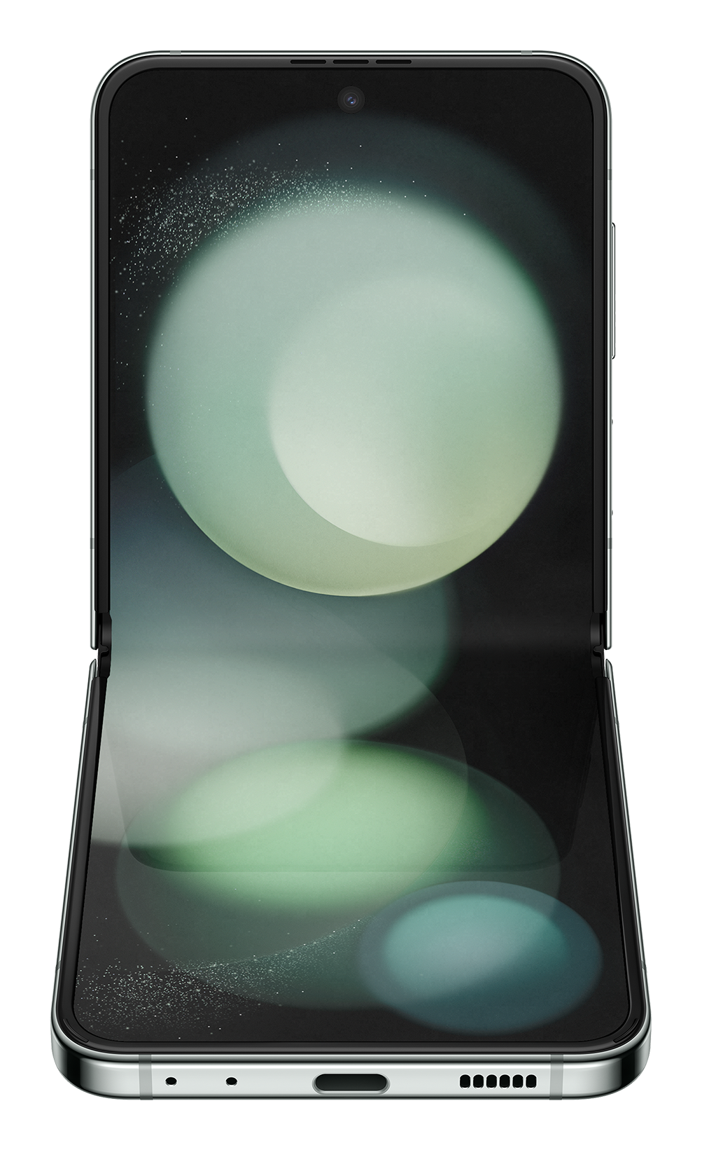 Samsung Flip5 light green front
