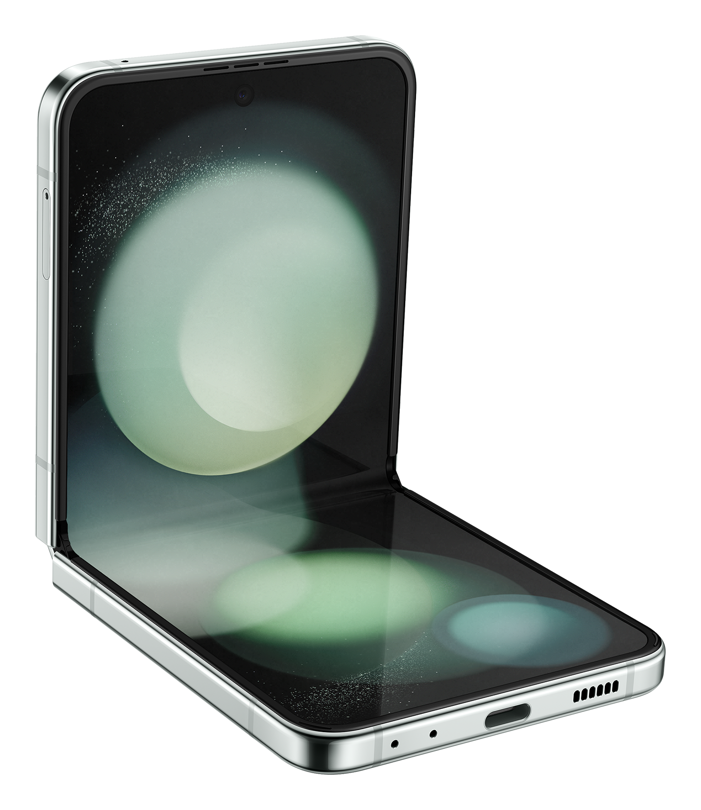 Samsung Flip5 light green front