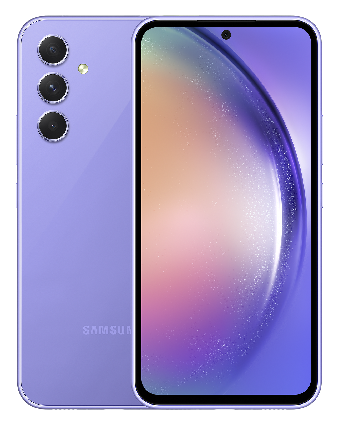 Samsung A54 violet front back