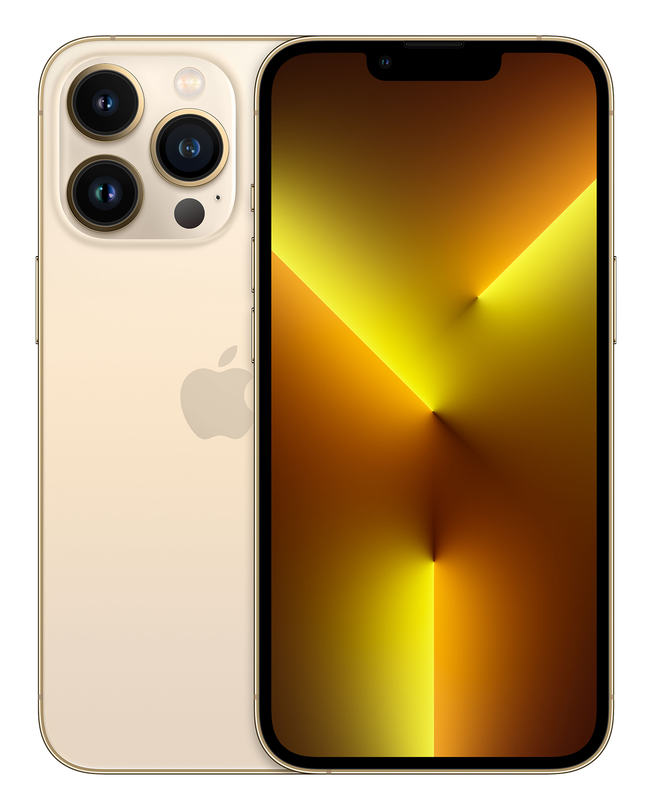 iPhone 13 Pro gold front back