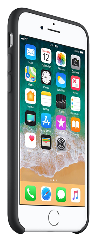 ax iPhone 78 Silicone Case Black front