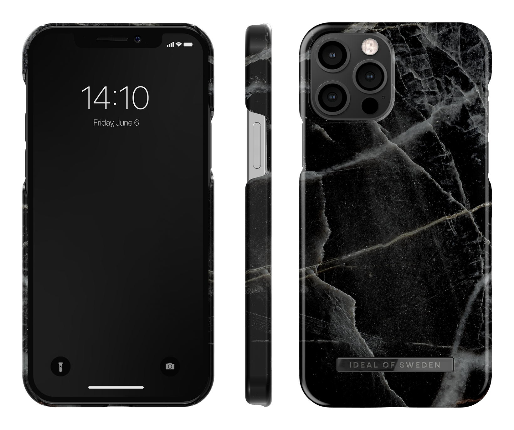 ax Vacins iPhone 1212 Pro iDeal Fashion Case Black Thunder Marble58368