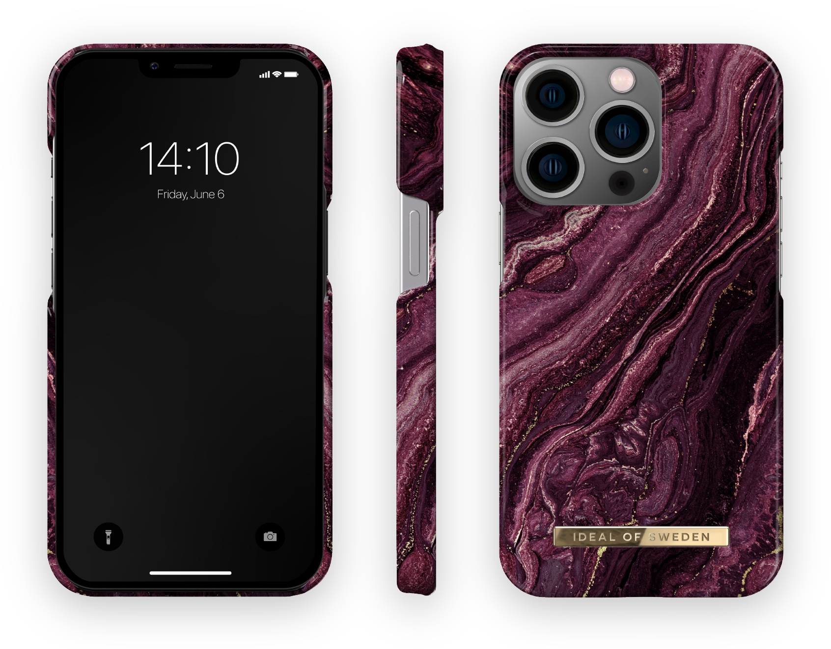 ax Vacins iPhone 13 Pro iDeal Fashion Case Golden Plum42962