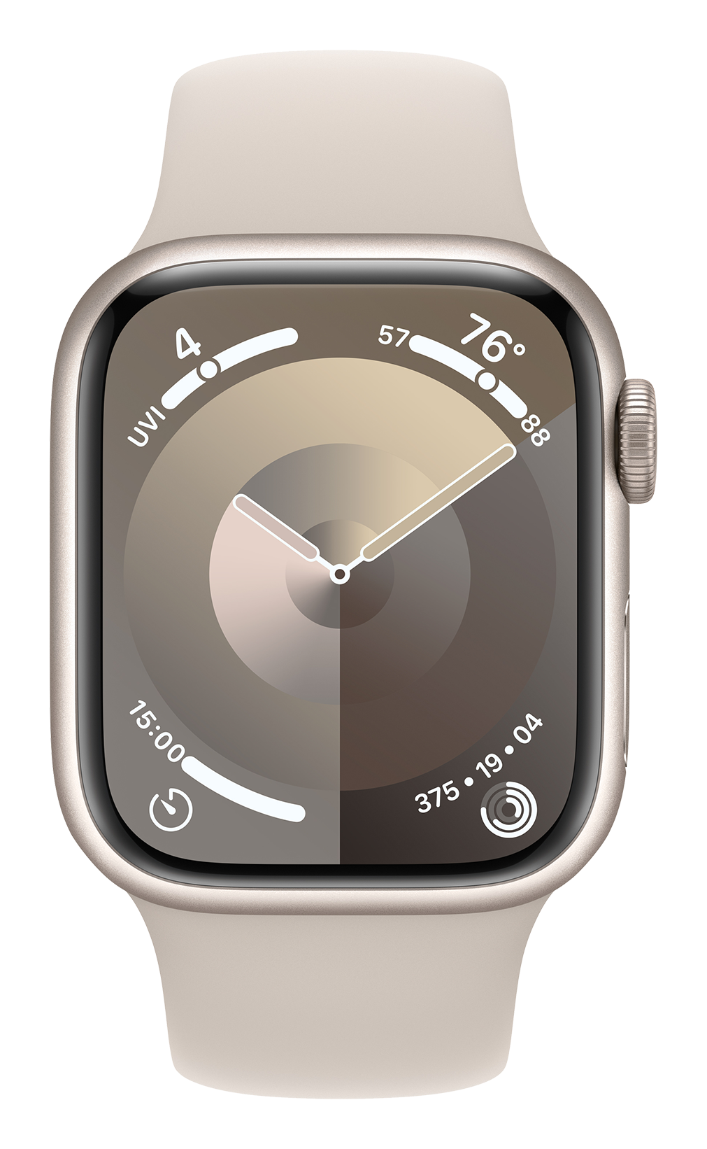 Apple Watch Series 9 GPS 41mm Starlight Aluminum Starlight Sport Band PDP Image Position 2  en US
