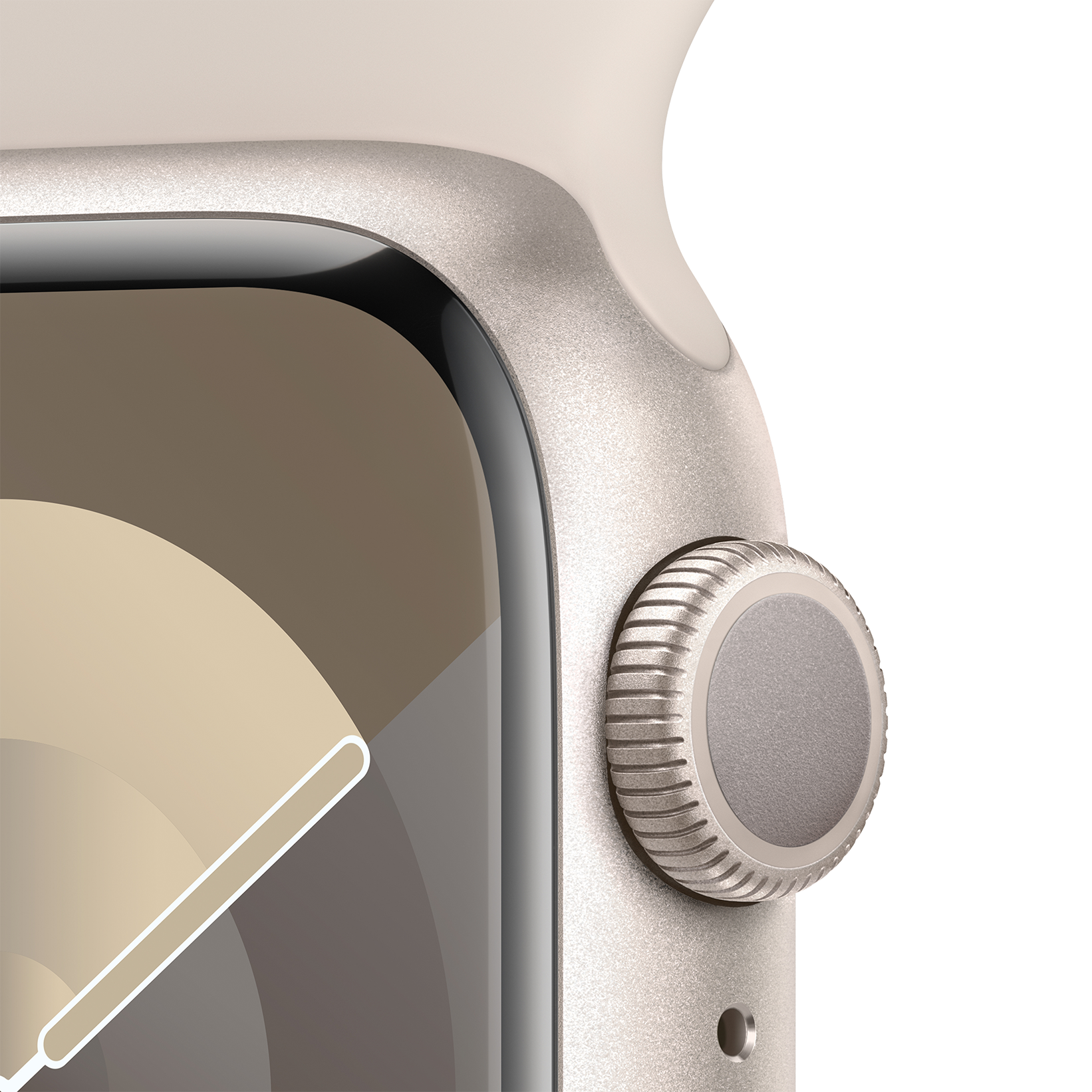 Apple Watch Series 9 GPS 41mm Starlight Aluminum Starlight Sport Band PDP Image Position 3  en US