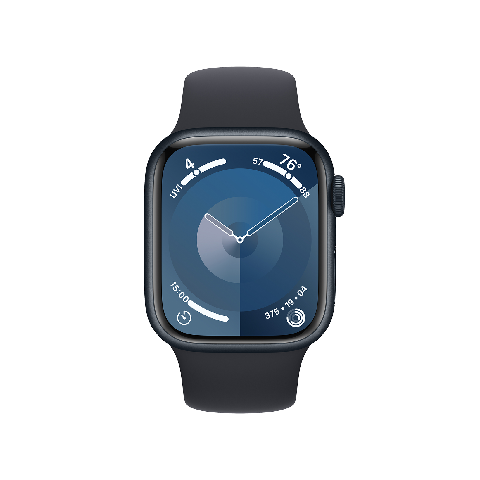 Apple Watch Series 9 LTE 41mm Midnight Aluminum Midnight Sport Band Position 2