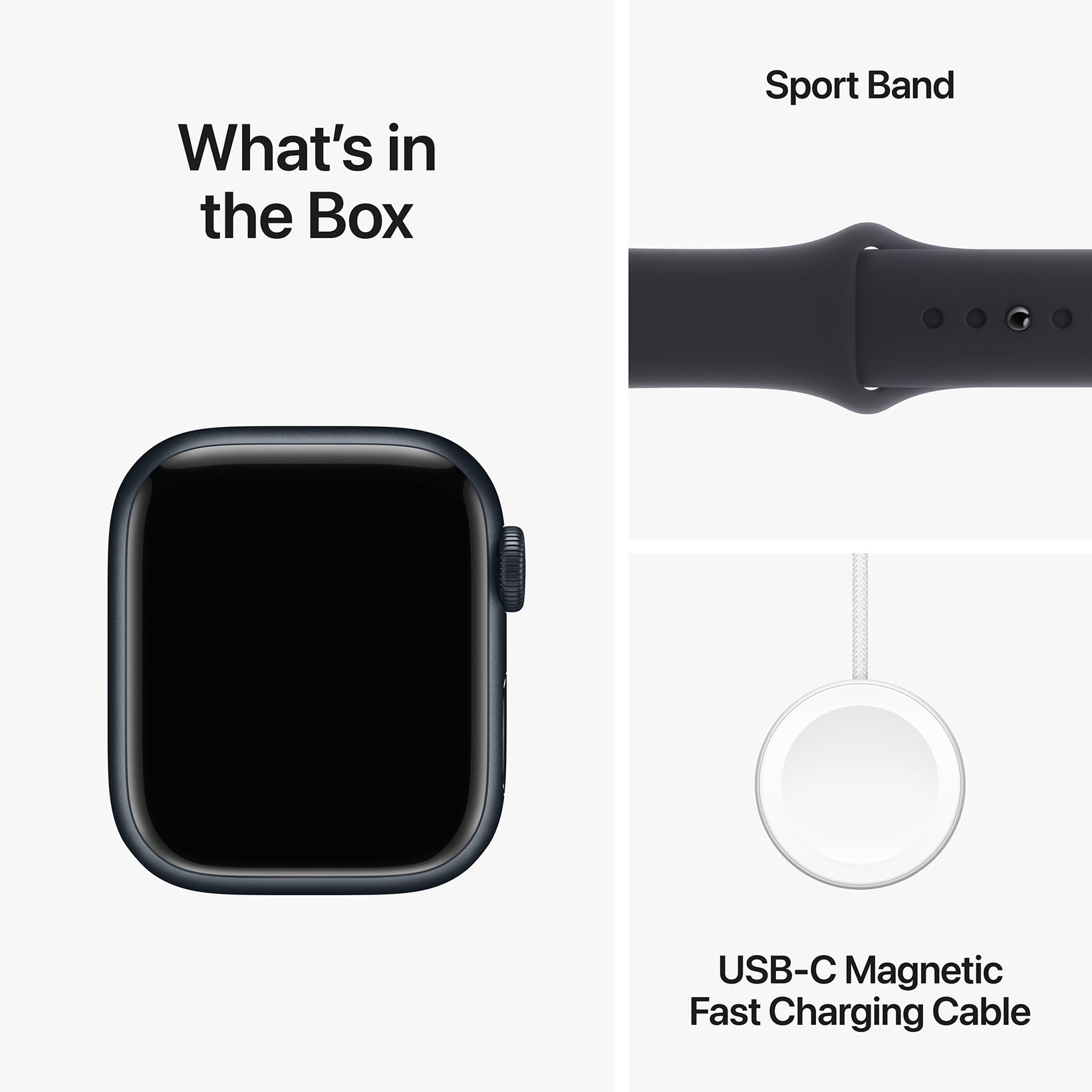 Apple Watch Series 9 LTE 41mm Midnight Aluminum Midnight Sport Band Position 10