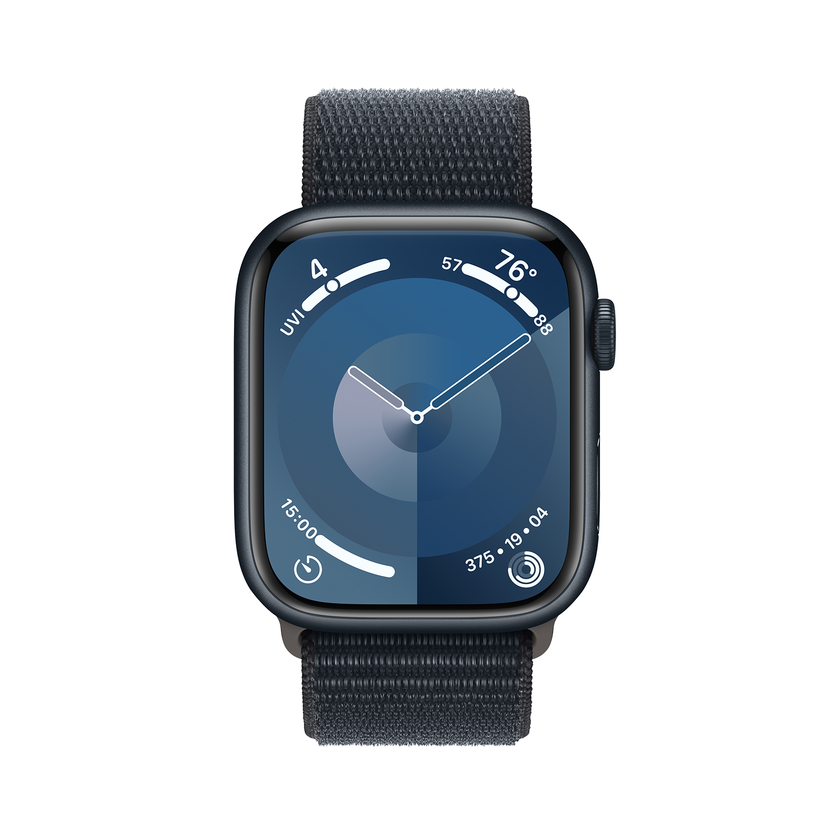 Apple Watch Series 9 LTE 45mm Midnight Aluminum Midnight Sport Loop PDP Image Position 2  en US