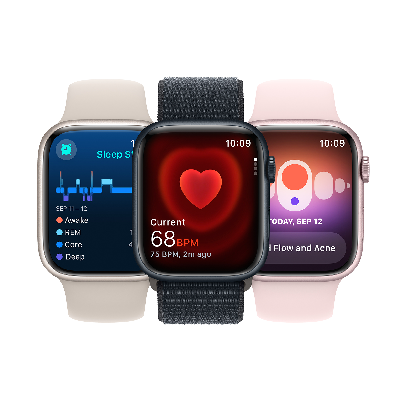 Apple Watch Series 9 LTE 45mm Starlight Aluminum Starlight Sport Loop PDP Image Position 7  en US