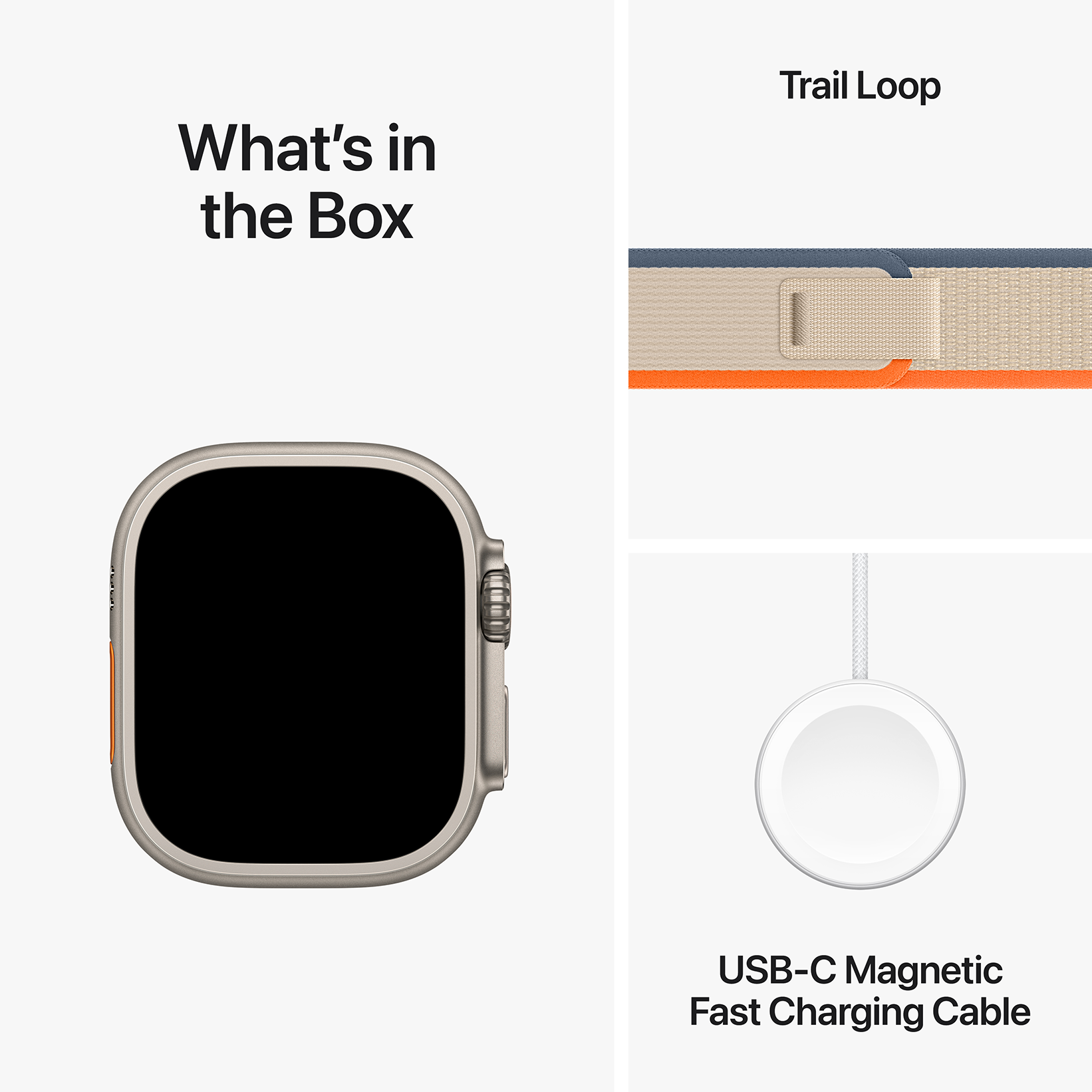 Apple Watch Ultra 2 LTE 49mm Titanium Beige Orange Trail Loop Position 9  en US
