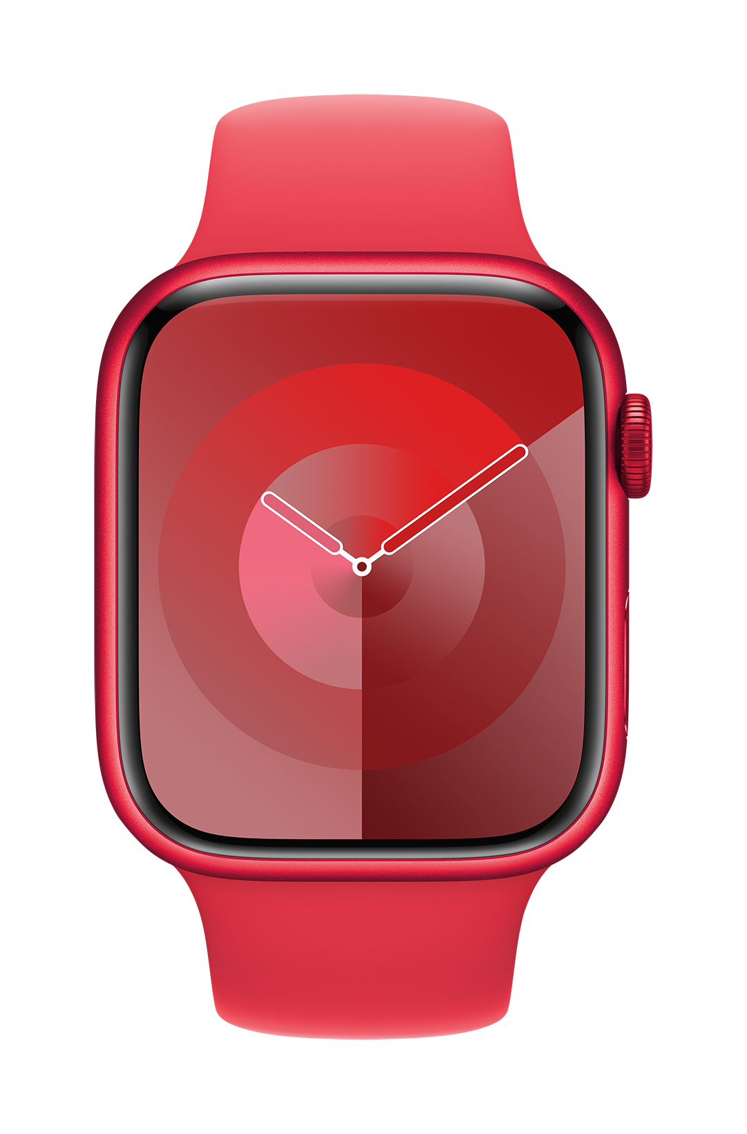 Apple Watch Series 9 45mm (PRODUCT) RED Aluminum (PRODUCT) RED Sport Band Pure Front Print  USEN