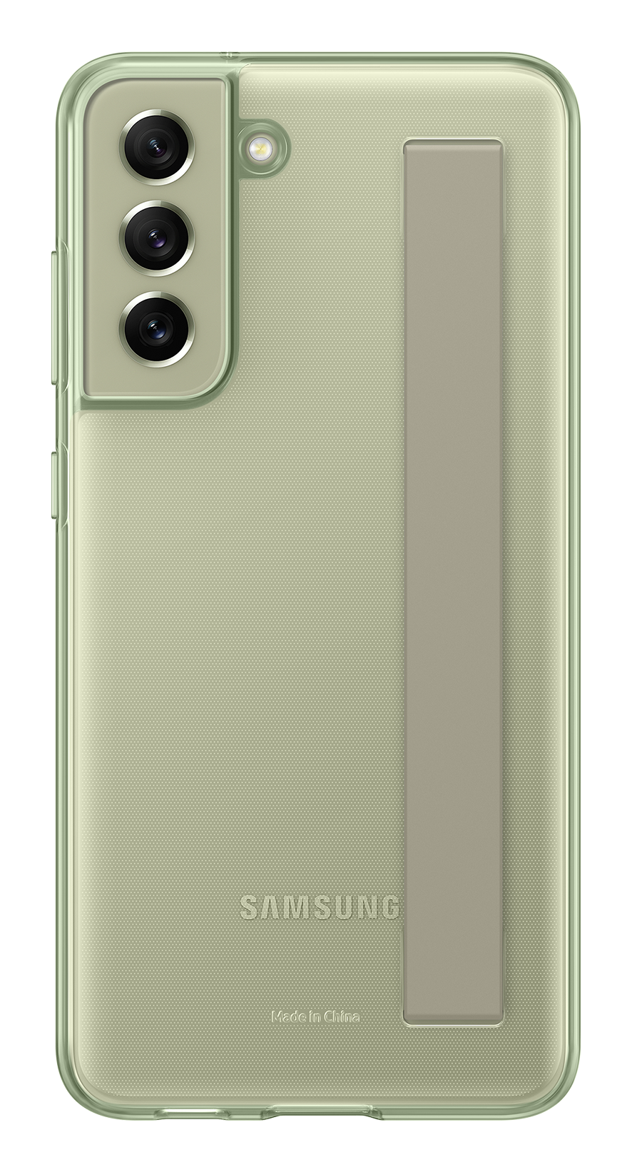 Samsung Galaxy S21 FE Clear Strap Cover olive green green strap