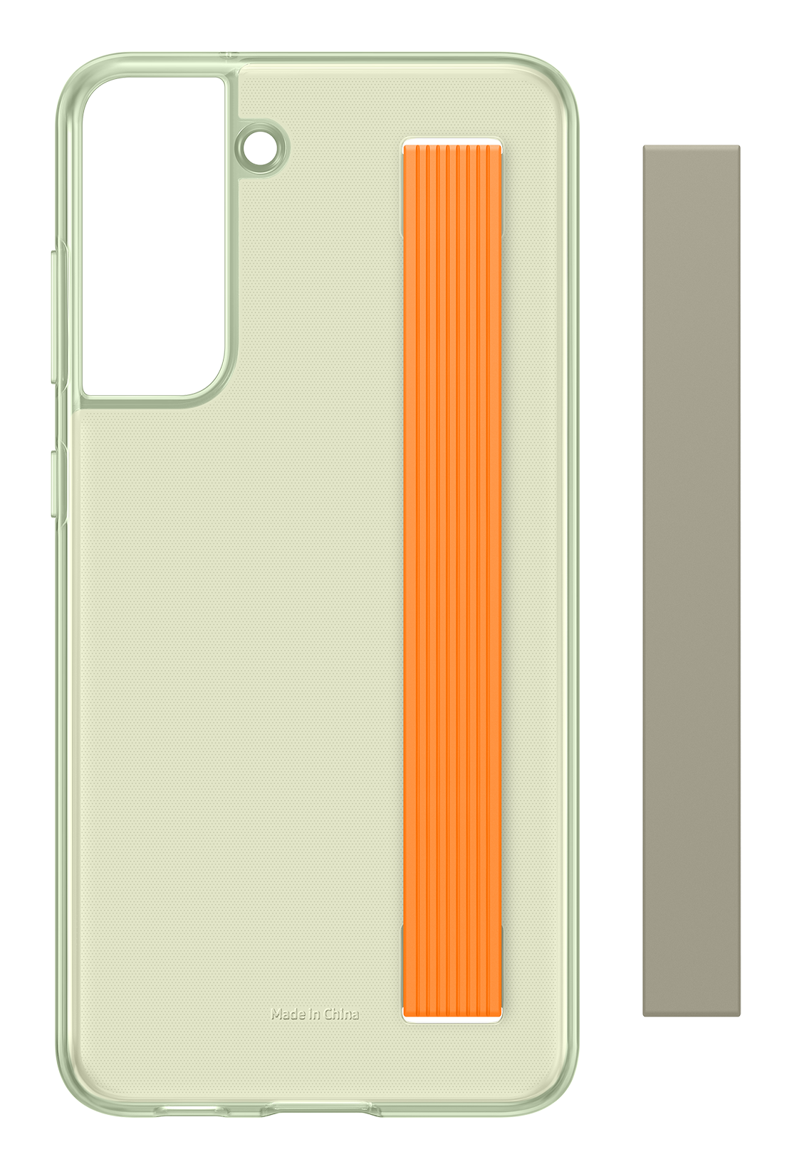 Samsung Galaxy S21 FE Clear Strap Cover olive green straps