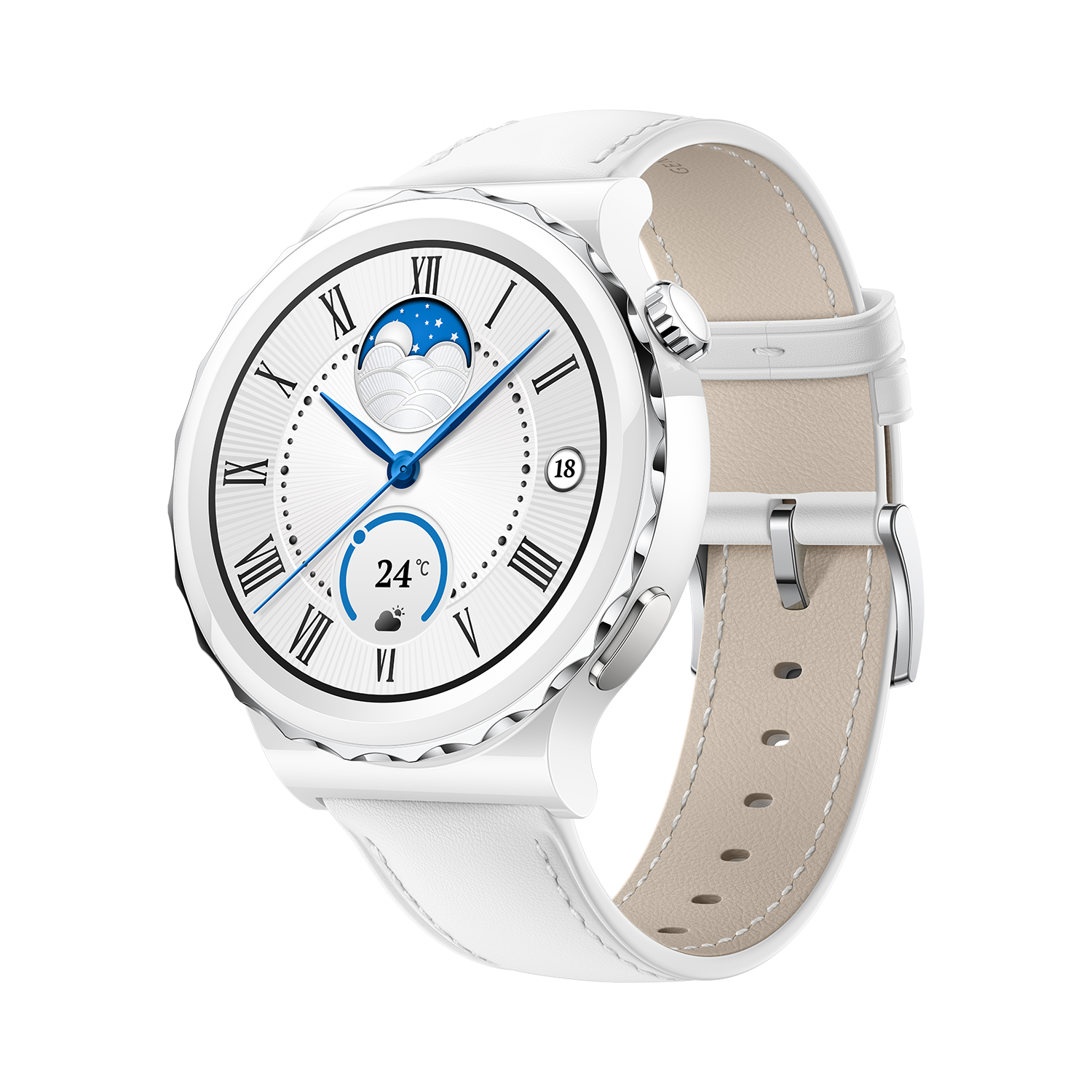 Huawei Watch GT3 Pro 43mm CeramicWhite Leather65896 Huawei Watch GT3 Pro 43mm CeramicWhite Leather65896