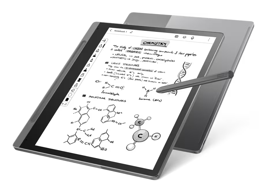 Lenovo Smart Paper Tablet WiFi front right pen