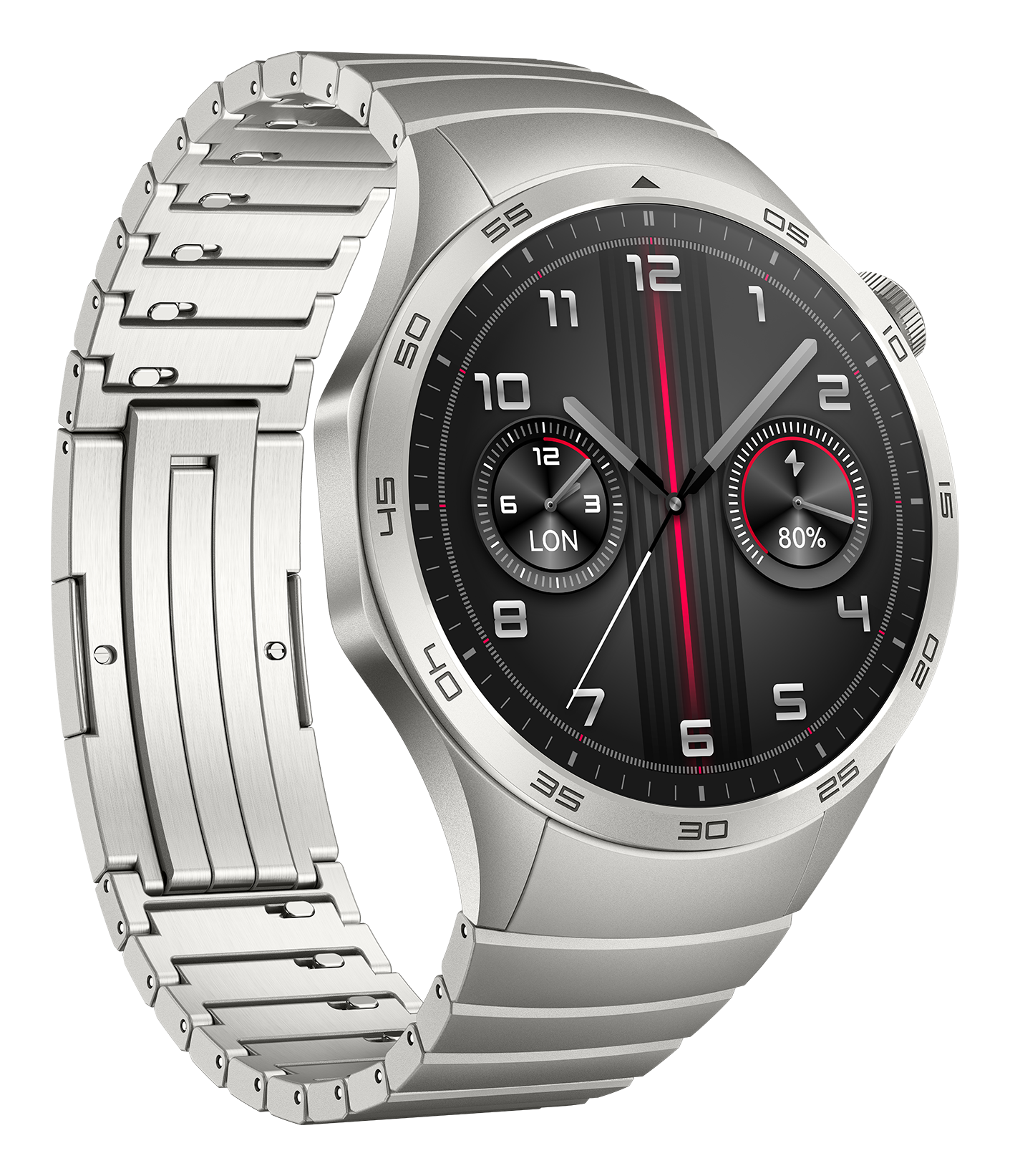 Huawei Watch GT 4 46mm Titanium Stainless Stainless Steel strap front left