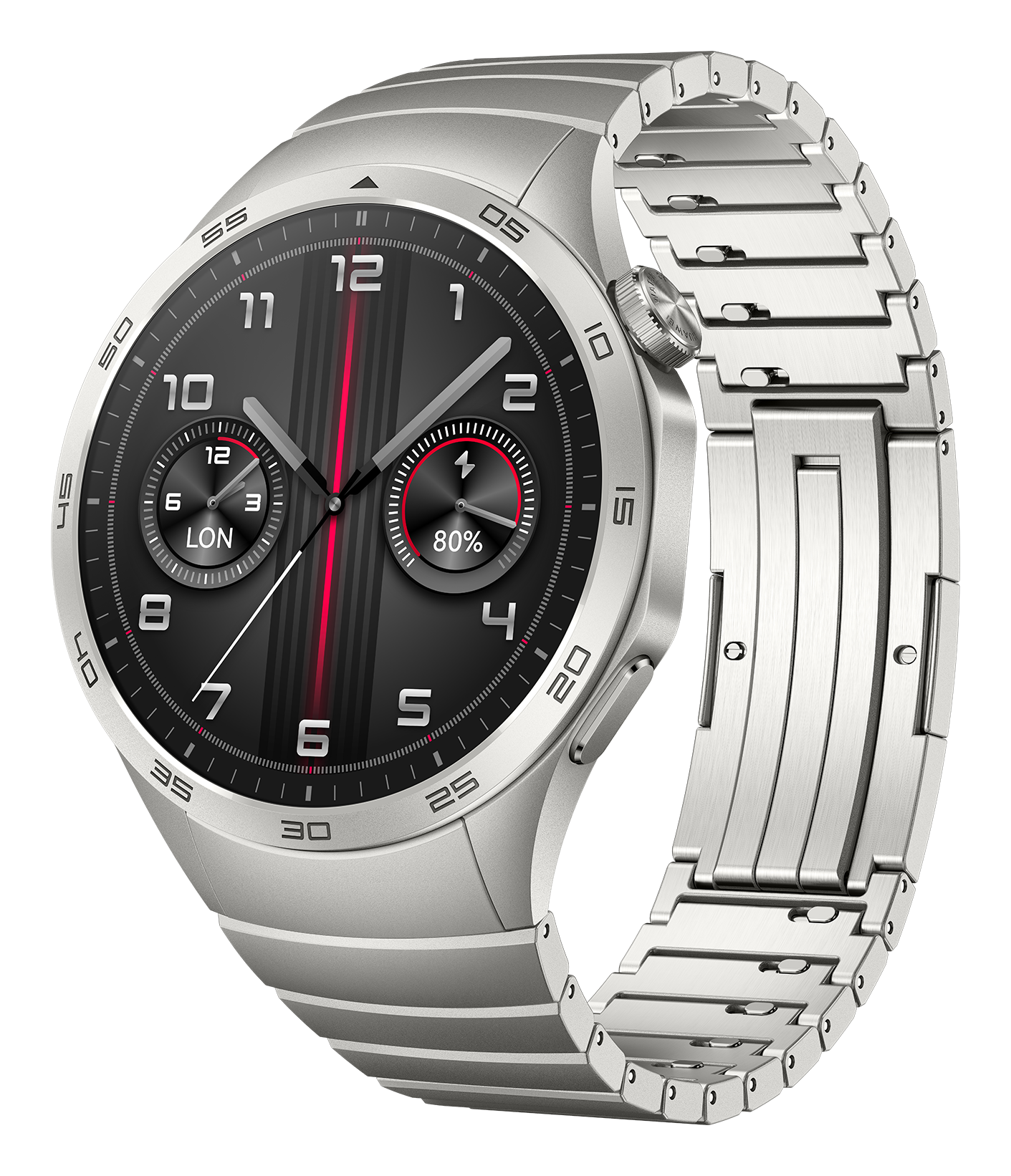 Huawei Watch GT 4 46mm Titanium Stainless Stainless Steel strap front right