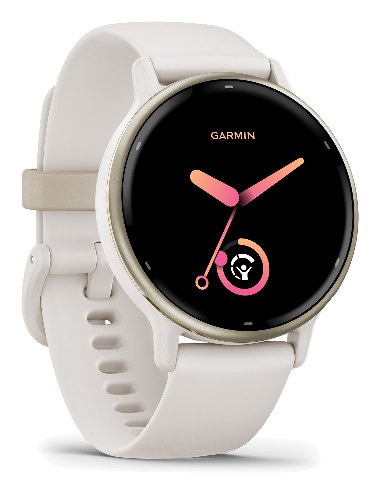 Garmin Vivoactive 5 Cream Gold with Ivory Band front left