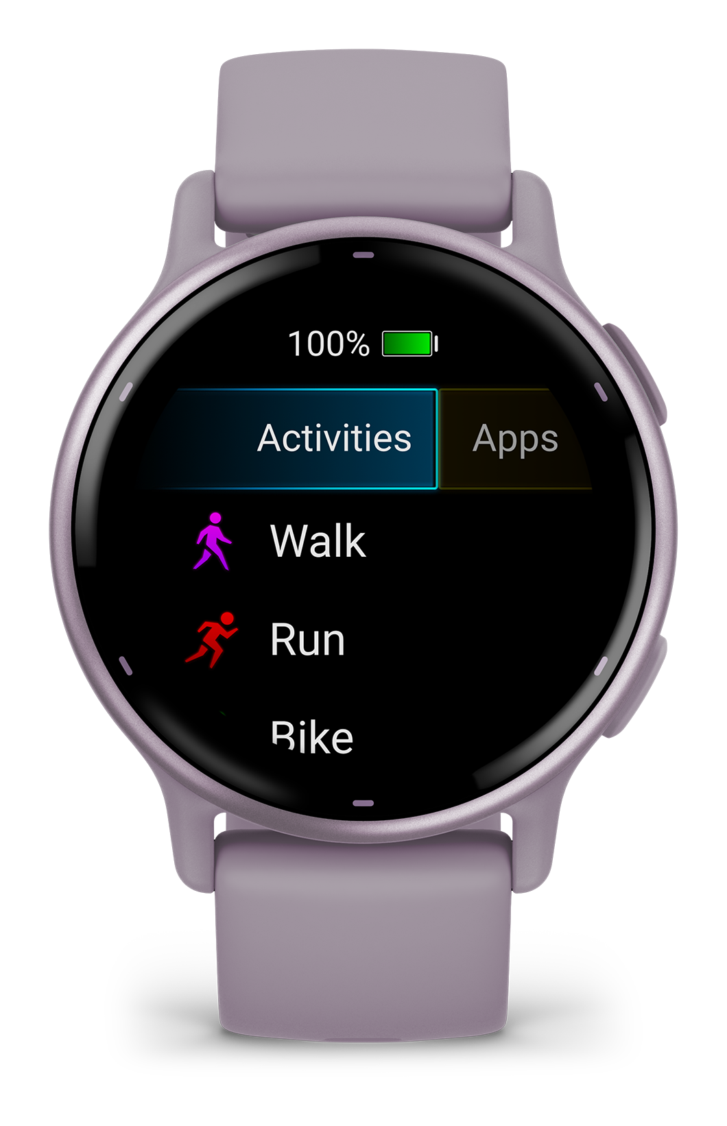 Garmin Vivoactive 5 Metallic Orhid with Orchid Band front