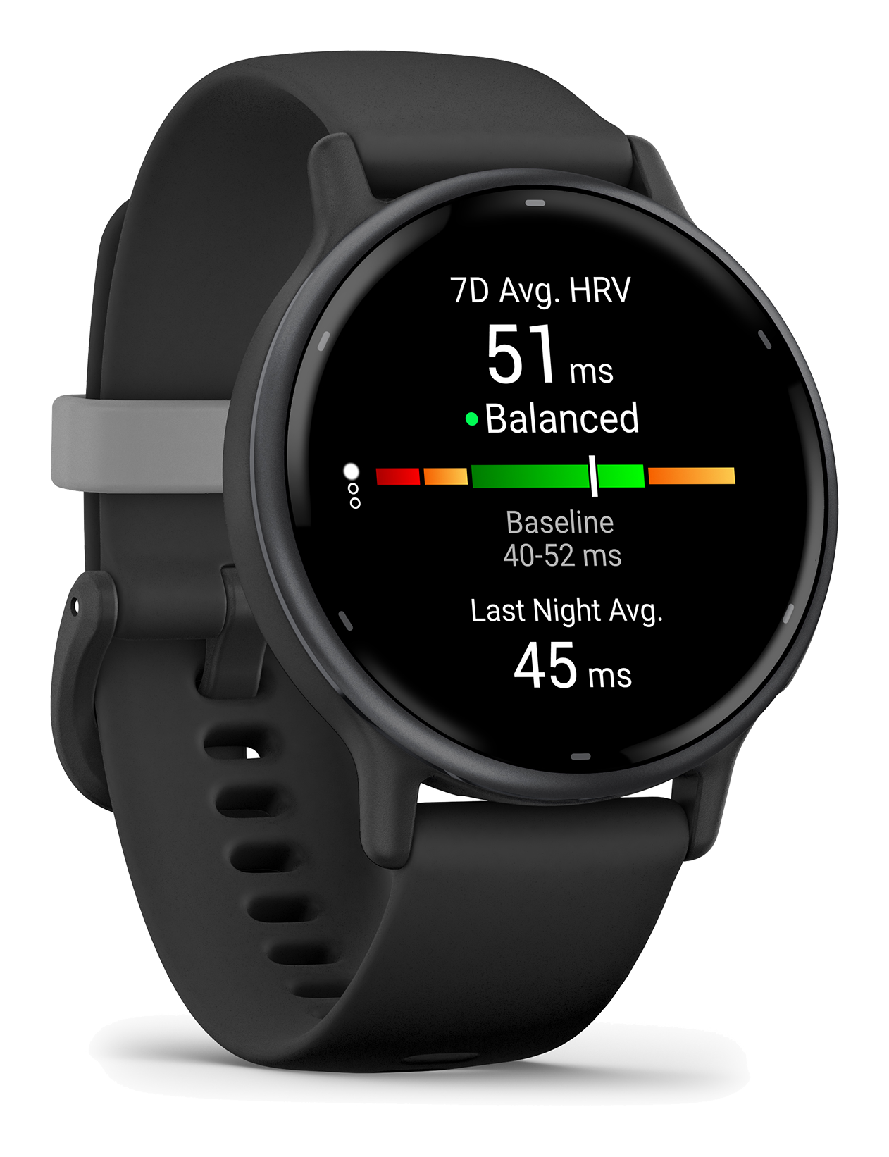 Garmin Vivoactive 5 Slate With Black Band front left