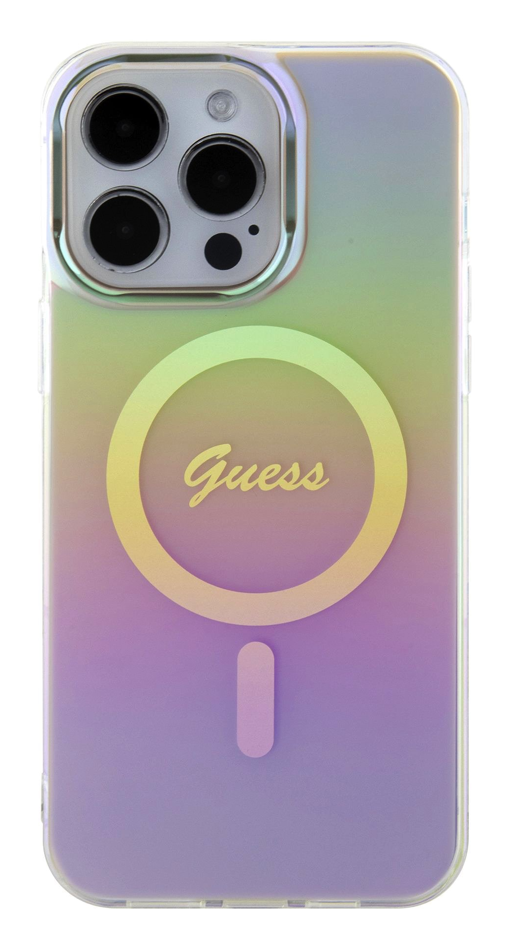 iPhone 15 Pro Guess Iridescent Finish Script Magsafe