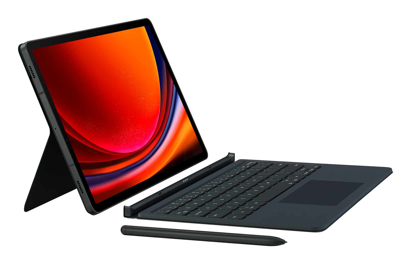 Samsung Galaxy Tab S9 S9FE Book Cover Keyboard Black left