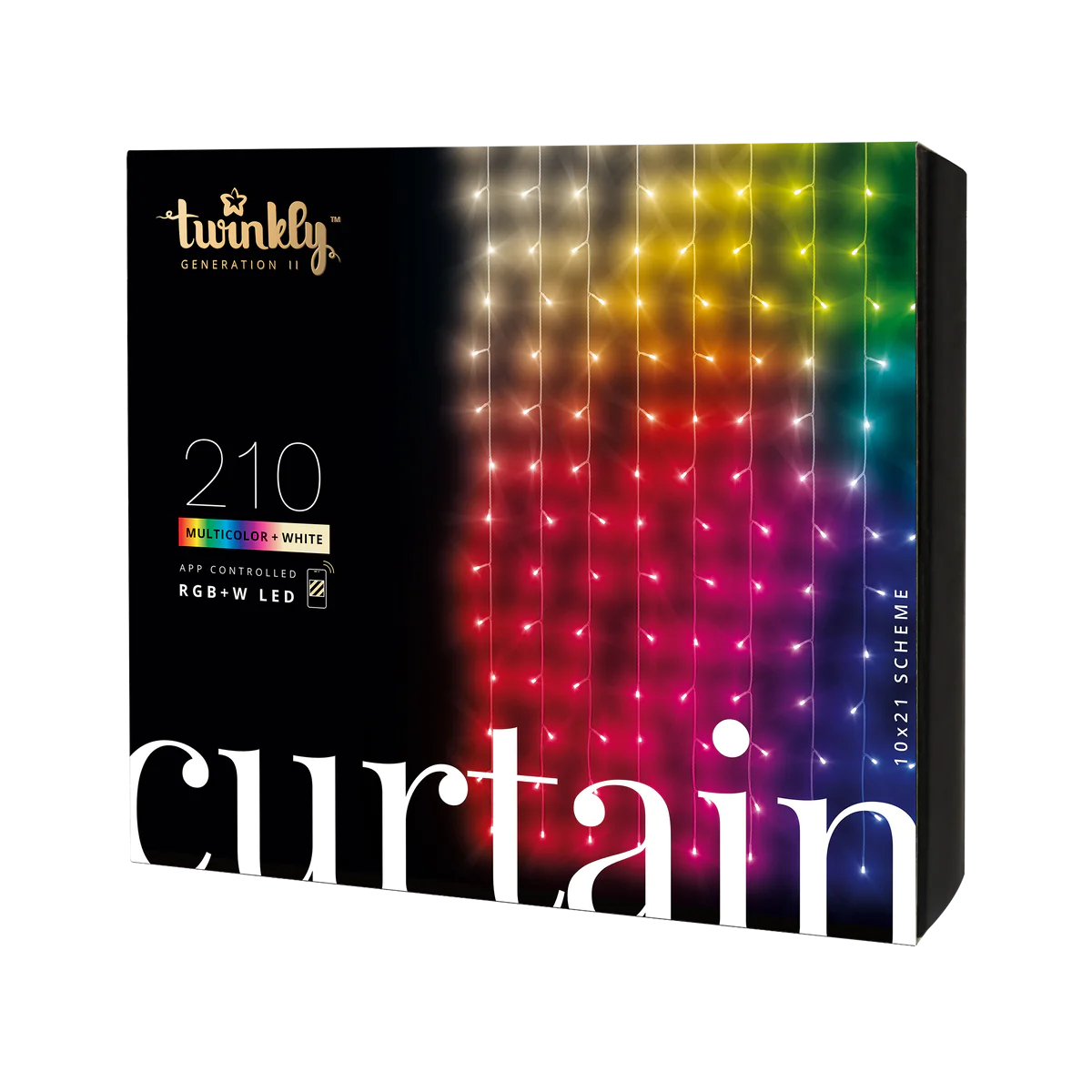 Twinkly Curtain LED lights 210 rgbw