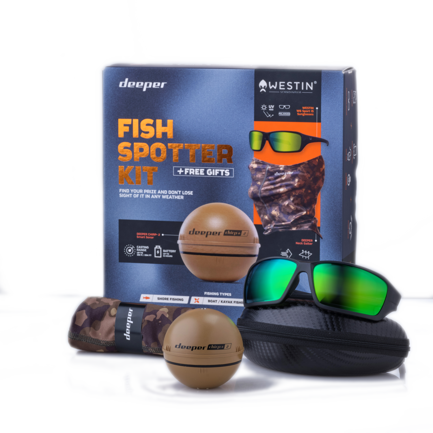 Deeper Smart Sonar Chirp+ 2 Fish Spotter Kit Westin