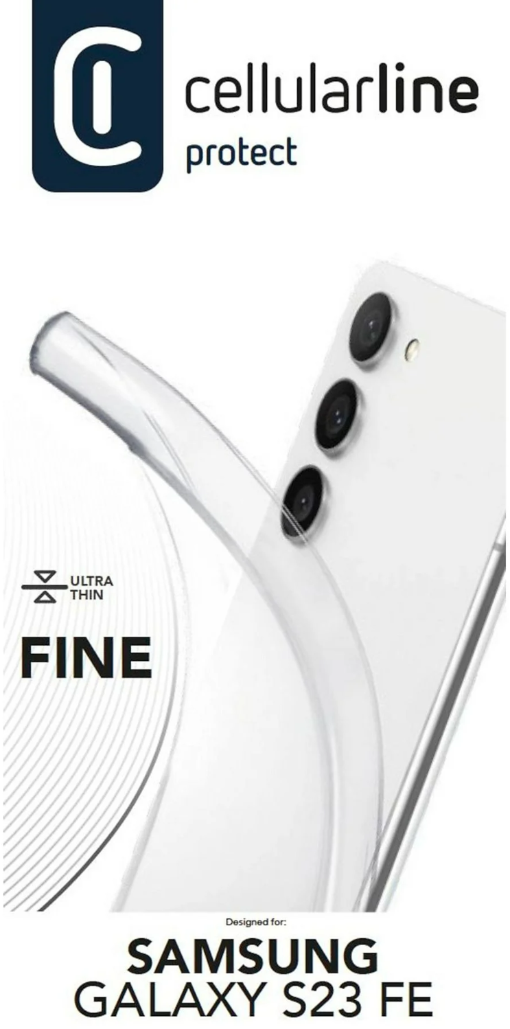 3 Samsung Galaxy S23 FE Cellularline Rubber Case Fine Transparent