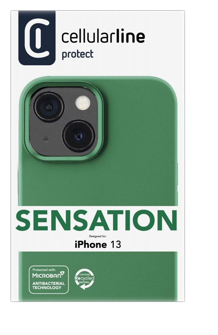 4 iPhone 13 Cellularline Sensation Silicone Green