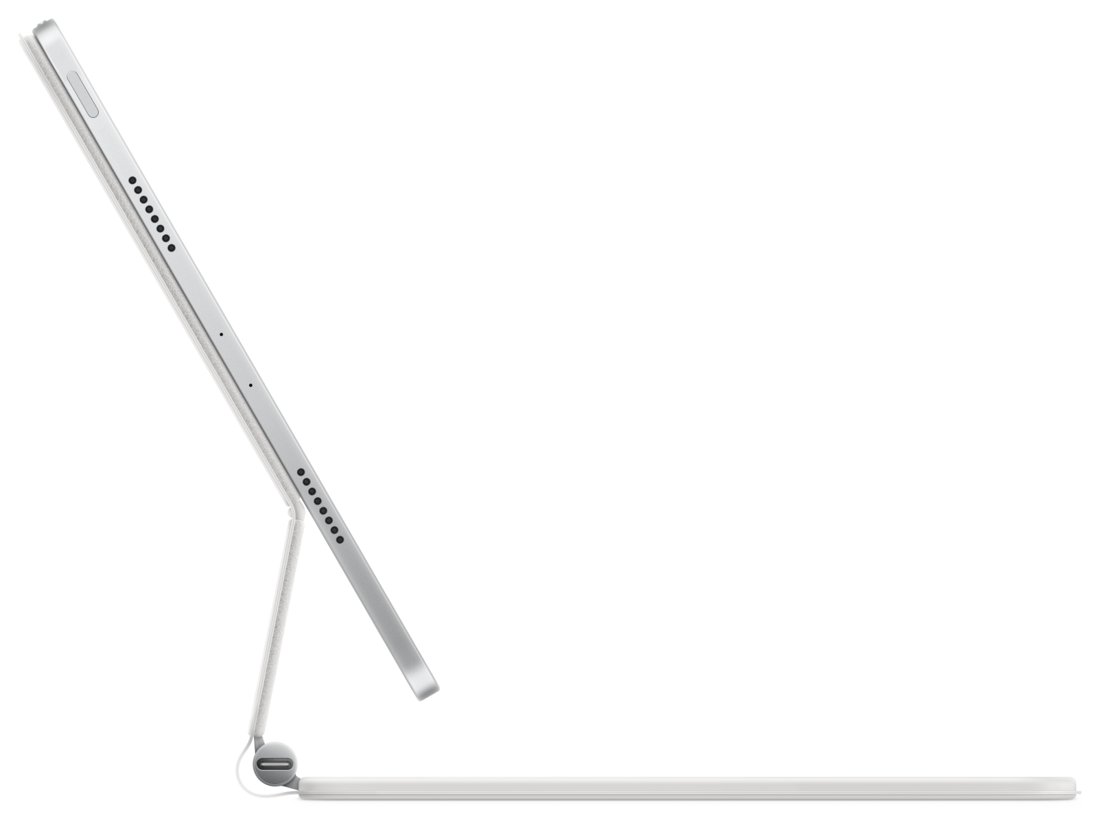 iPad Pro 11 in White Magic Keyboard Pure Side Left Type Mode Screen  USEN