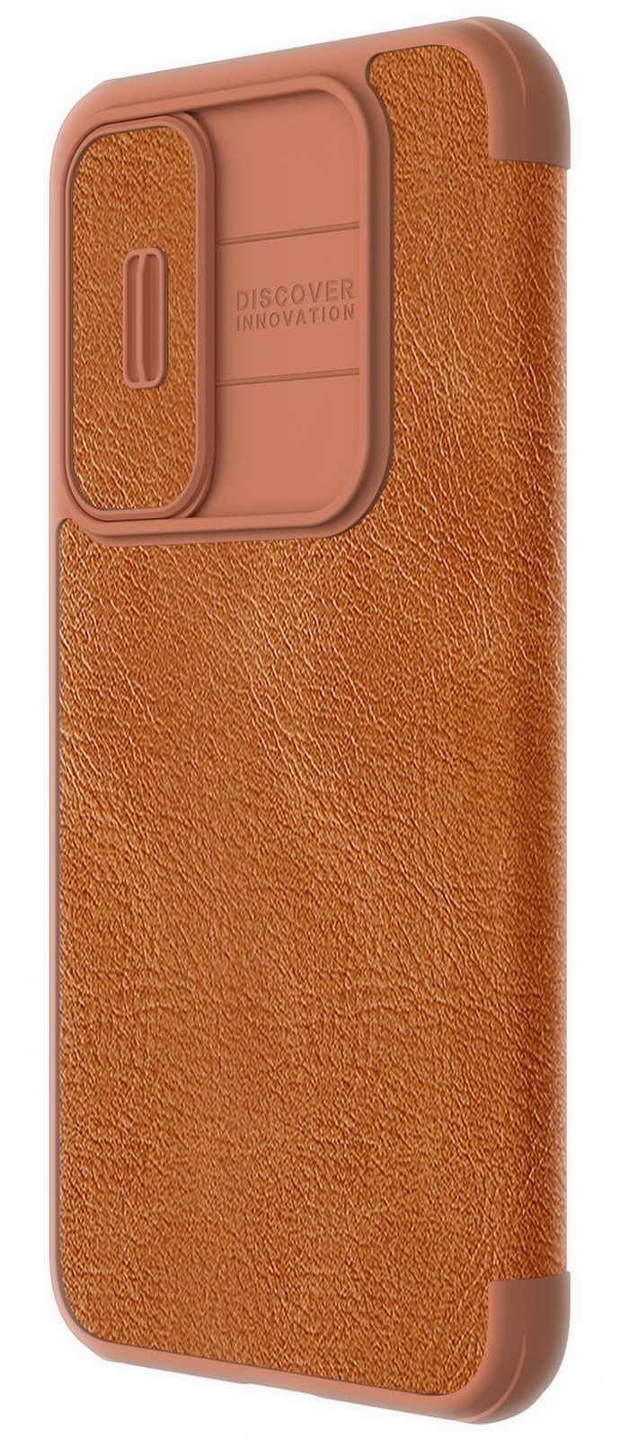 nillkin qin book pro case for samsung galaxy a35 5g brown 02