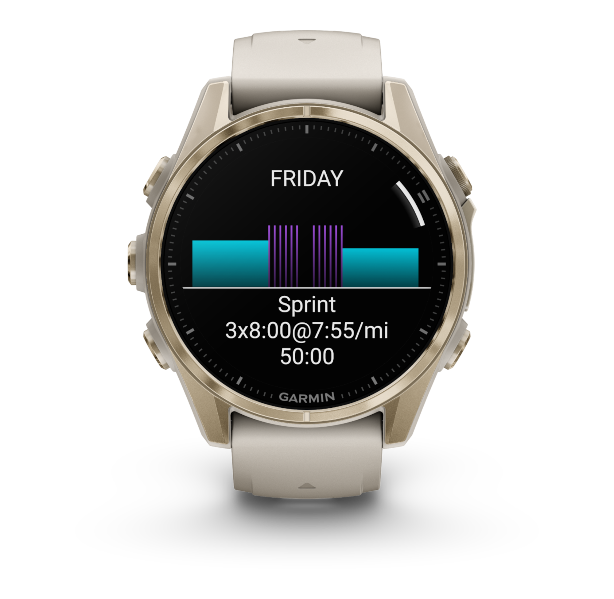 8 fenix8 43 hr softgold foggray front 0006 fenix8 dsw statute