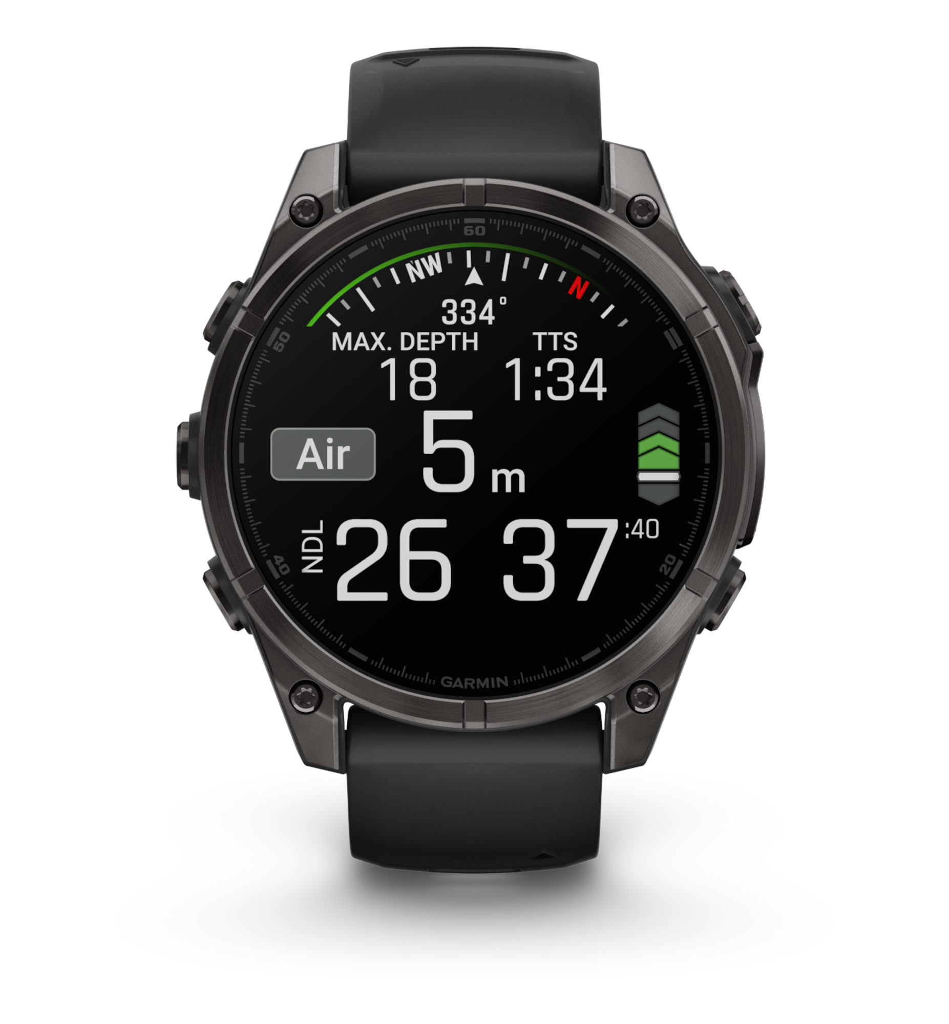 fenix8 47 hr carbongray black front 0003 fenix8 dive metric