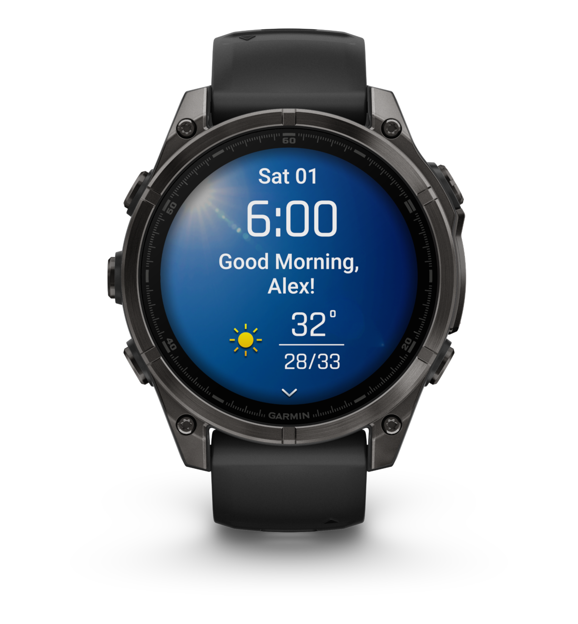 fenix8 47 hr carbongray black front 0009 fenix8 morning report clear su