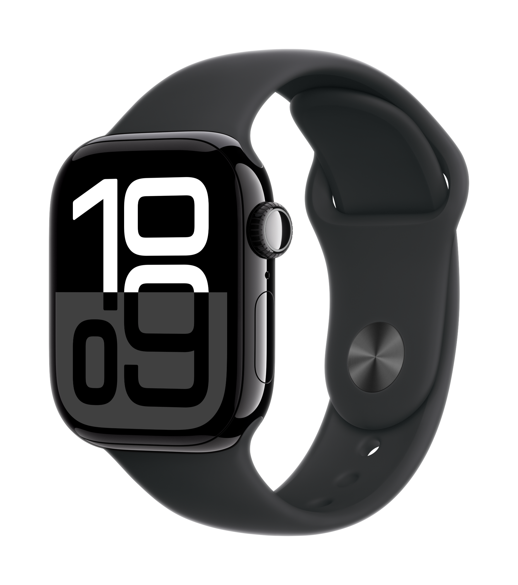 apple watch series 10 gps 42mm jet black aluminum black sport band 34fr screen usen