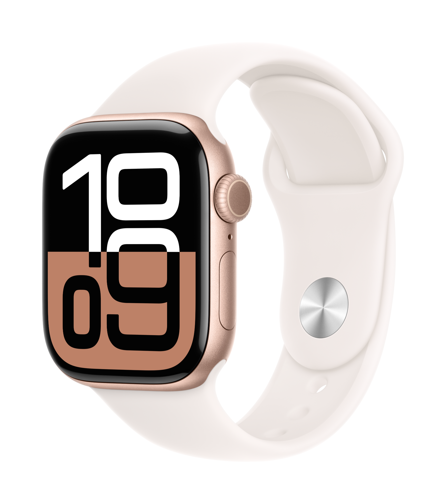 apple watch series 10 gps 42mm rose gold aluminum light blush sport band 34fr screen usen