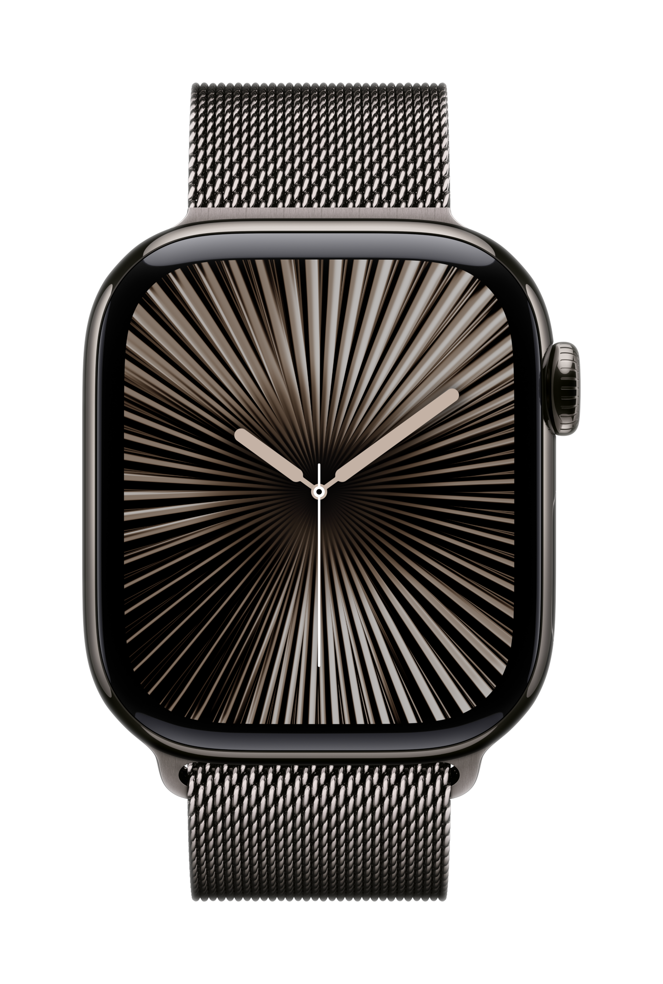 apple watch series 10 cellular 42mm slate titanium slate milanese loop pure front screen usen