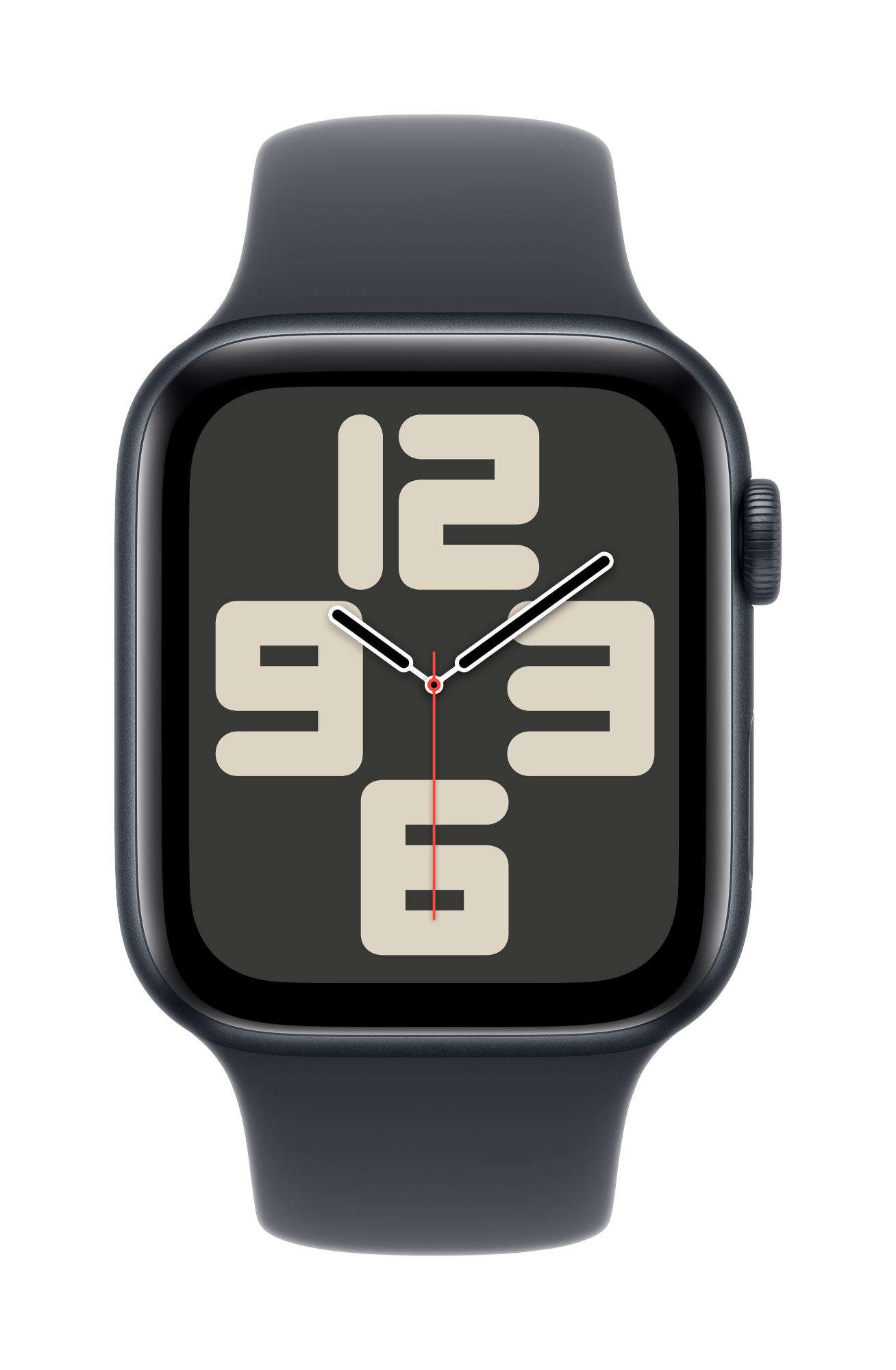 apple watch se cellular 44mm midnight aluminum midnight sport band pure front screen usen