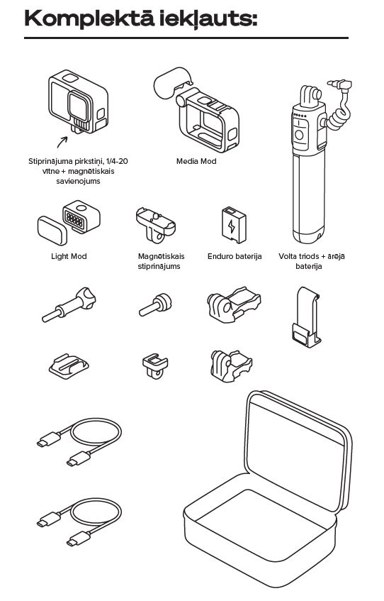 komplekta ieklauts gopro hero13 black creator edition