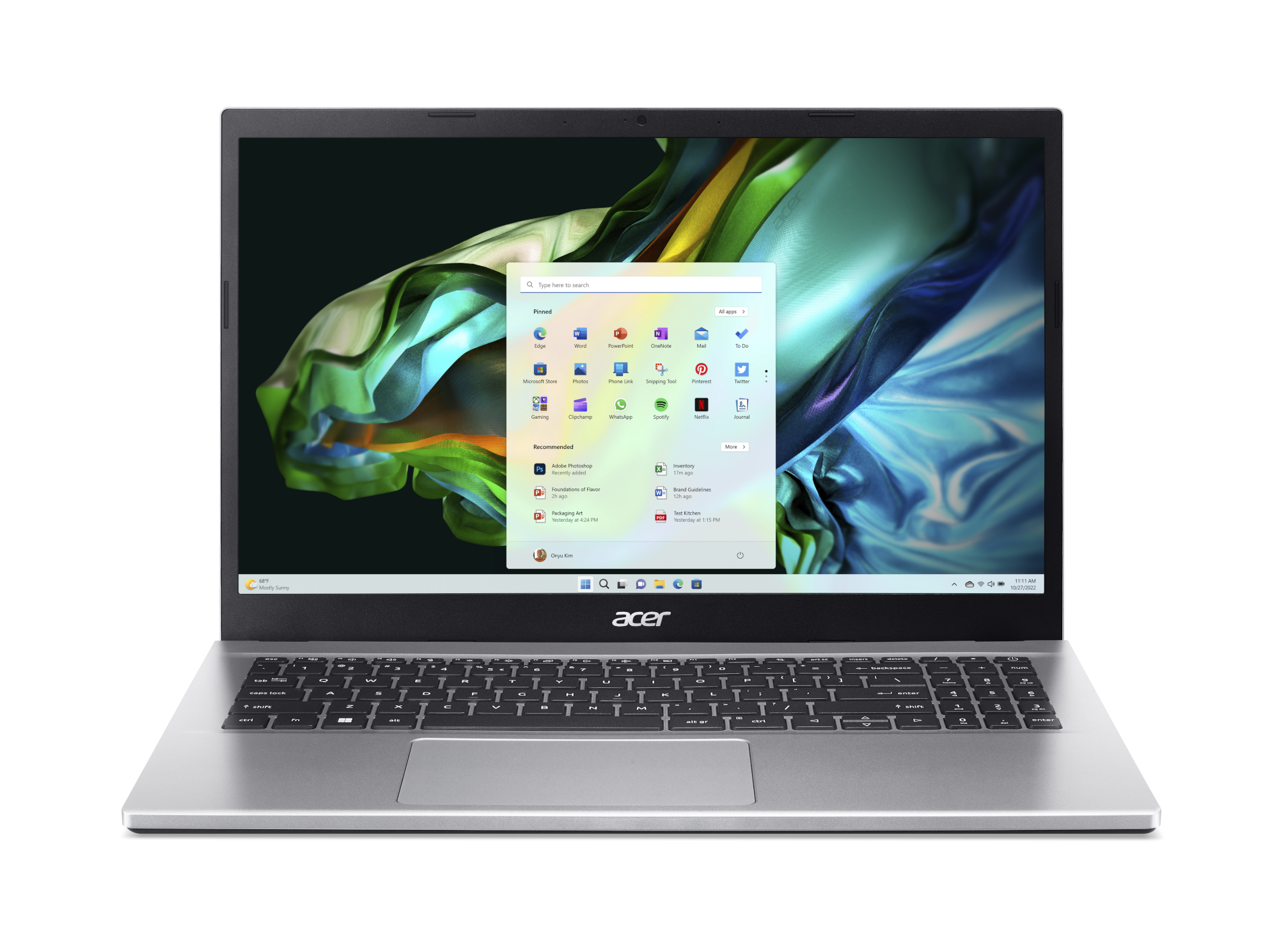 acer aspire 3 a315 44p non fingerprint non backlit wallpaper start menu pure silver 01 custom