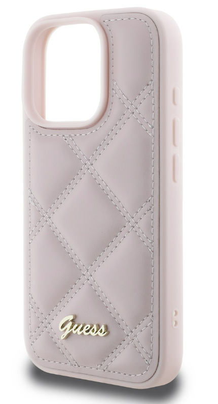 3 iphone 16 pro max guess pu leather pink