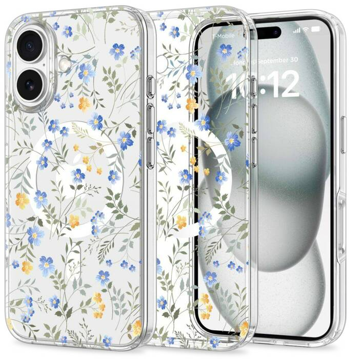 1 iphone 16 tech protect magsafe spring flowers