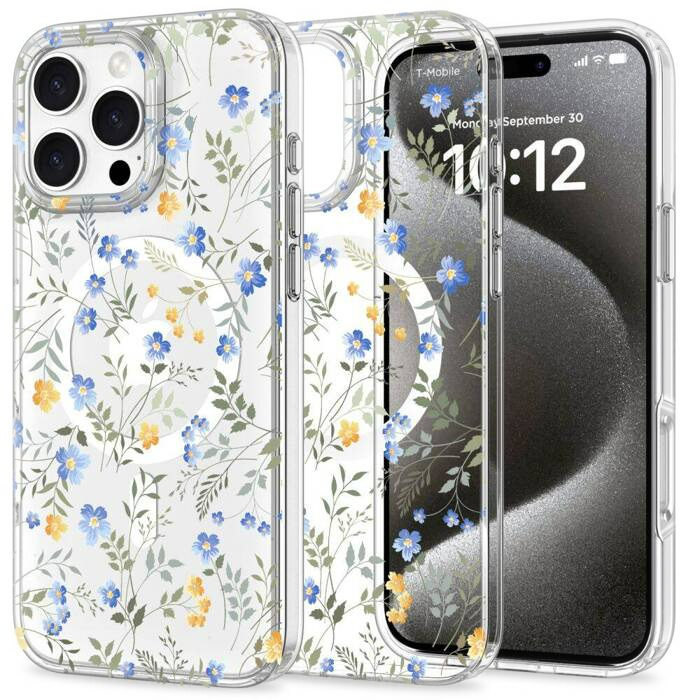 1 iphone 16 pro tech protect magsafe spring flowers