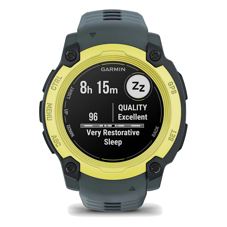 8 garmin instinct e 40mm electric lime with twilight band