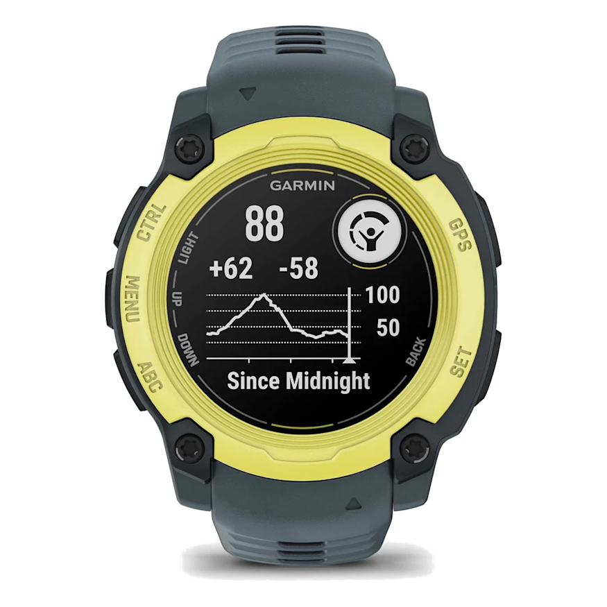 9 garmin instinct e 40mm electric lime with twilight band