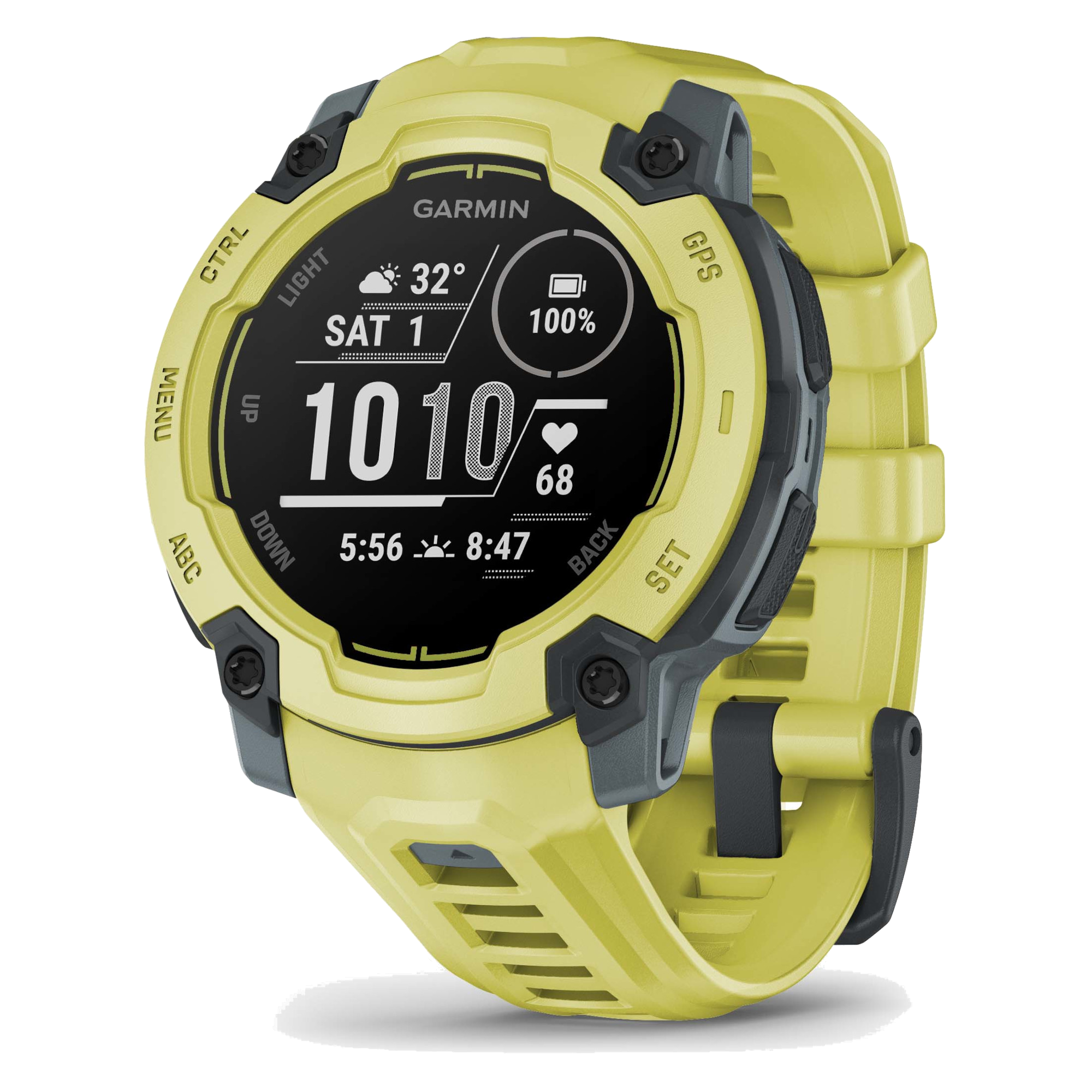 1 garmin instinct e 45mm electric lime with electric lime band