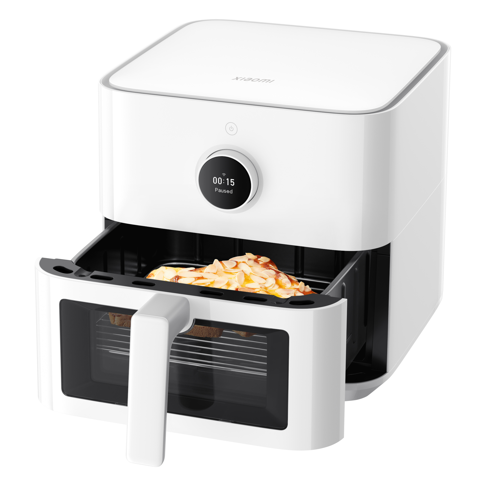 3 xiaomi smart air fryer 55l white axonometrical drawing