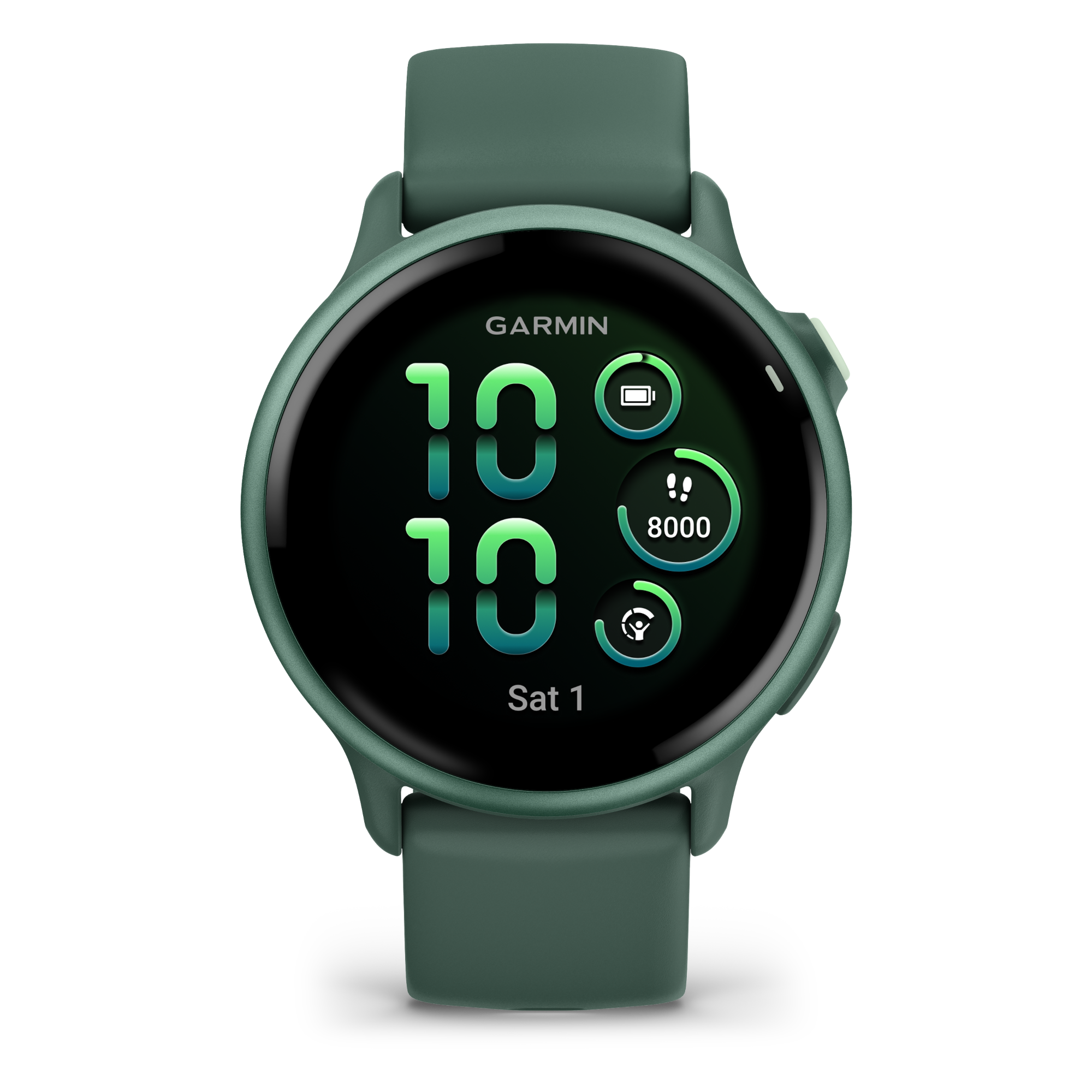 2 garmin vivoactive 6 metallic jasper green with jasper green band